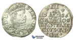 T104, Poland (for Riga) Stefan Bathory, 3 Groschen (Trojak) 1586, Riga, Silver (2.41g) High Grade!