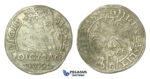 T124, Poland (for Lithuania) Sigismund II Augustus, Groschen 1566-SA, Tykocin, Silver (1.48g)