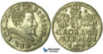 T207, Poland (for Lithuania) Sigismund III, 3 Groschen (Trojak) 1594, Vilnius, Silver (2.21g) High Grade!