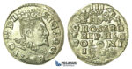 T212, Poland, Sigismund III, 3 Groschen (Trojak) 1596 I/F, Lublin, Silver (2.43g)