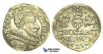 T28, Poland (for Lithuania) Sigismund III, 3 Groschen (Trojak) 1593, Vilnius, Silver (2.16g) aUNC