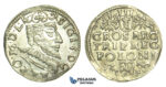 T32, Poland, Sigismund III, 3 Groschen (Trojak) 1593 I/F, Poznan (Posen) Silver (2.19g) aUNC