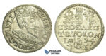T34, Poland, Sigismund III, 3 Groschen (Trojak) 1594 I/F, Olkusz, Silver (2.37g) aUNC