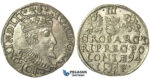 T36, Poland, Sigismund III, 3 Groschen (Trojak) 1594 I/F, Olkusz, Silver (2.21g) Rare!
