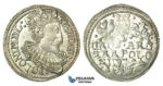 T59, Poland, Sigismund III, 3 Groschen (Trojak) 1597 I/F, Olkusz, Silver (2.16g)