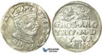 T75, Poland (for Lithuania) Stefan Bathory, 3 Groschen (Trojak) 1580, Vilnius, Silver (2.34g)