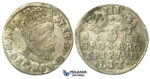 T78, Poland (for Lithuania) Stefan Bathory, 3 Groschen (Trojak) 1581, Vilnius, Silver (2.30g) Rare!