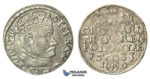 T84, Poland, Stefan Bathory, 3 Groschen (Trojak) 1583 I/D, Olkusz, Silver (2.22g)