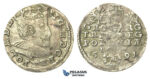 T93, Poland, Sigismund III, 3 Groschen (Trojak) 1591 I/F, Olkusz, Silver (2.40g)