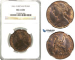 U02, Great Britain, Victoria, Penny 1862, NGC MS65BN