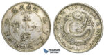 U221, China, Kiangnan, 1 Mace 4.4 Candareens (20 Cents) 1911, Silver, L&M 267, Rare!
