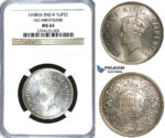 U39, India (British) George VI, Rupee 1938 (B) Bombay (No Mintmark) Silver, NGC MS64