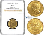 Y87, South Africa (ZAR) Pond 1900, Gold, NGC MS62