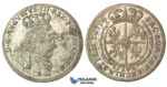 Z146, Poland, August III, "IV" for 6 Groschen (Szostak) 1754 EC, Leipzig, Silver (2.88g) Rare!