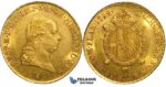 ZF30, Austria, Leopold II, 1/2 Sovrano 1792-B, Kremnitz, Gold (5.57g) UNC, Rare!