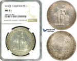ZF68, Great Britain, Trade Dollar 1930-B, Bombay, Silver, NGC MS63 (Prooflike surfaces)