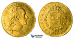 ZG94, Sweden, Karl XIII, Ducat (Dukat) 1814 OL, Stockholm, Gold (3.49g) SM 6, XF (ligtly bent, some minor field damages)