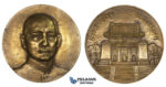 ZK64, China, Sun Yat-sen, Brass Medal Year 18 (1929) (Ø75mm, 160g) by Medallic Art Co., Mausoleum