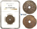 ZM329, French Indo-China, 1 Centime 1897-A, Paris, NGC MS64BN