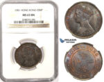ZM340, Hong Kong, Victoria, 1 Cent 1901, NGC MS63BN