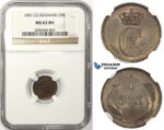 ZM37, Denmark, Christian IX, 1 Øre 1882 CS, Copenhagen, NGC MS63BN