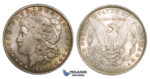 ZM548, United States, Morgan Dollar 1887, Philadelphia, Silver, Toned Ch UNC