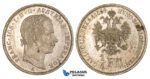 ZM552, Austria, Franz Joseph, 1/4 Gulden 1859-A, Vienna, Silver, Toned UNC