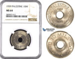 ZM600, Palestine, 10 Mils 1939, NGC MS64