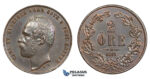 ZM643, Sweden, Carl XV, 2 Öre 1871, Stockholm, Red Brown aUNC