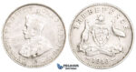 ZM725, Australia, George V, Threepence (3P) 1912, London, Silver, Cleaned aVF