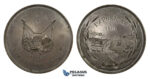 ZM952, Brazil, Bronze Medal 1901 (Ø70, 141.2g) Rio Grande do Sul Agriculture Exhibition, Cowboy, Rare!