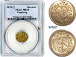 AL651, Germany, Nurnberg, 1 Kreuzer 1678, Silver, PCGS MS65