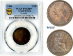 AL659, Great Britain, Victoria, 1/2 Penny 1866, London Mint, PCGS PR64BN, Top Pop & Single Finest!