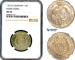 AL705, Germany, Hesse-Cassel, Friedrich II, 1/4 Reichsthaler 1767 FU, Silver, NGC MS64