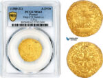AL715, France, Charles VI, Agnel d'Or 1380-1422, Gold, Dup-372, PCGS MS62