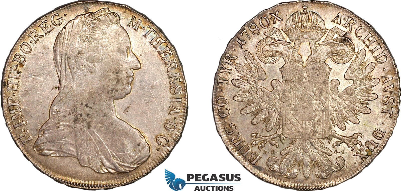 AL724, Austria, Maria Theresia, Taler 1780 AH GS, Karlsburg Mint (Transylvania), Silver (28.00g) Light scratches, AU-UNC