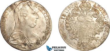 AL726, Austria, Maria Theresia, Taler 1780 SF, Venice Mint, Silver (28.02g) AU