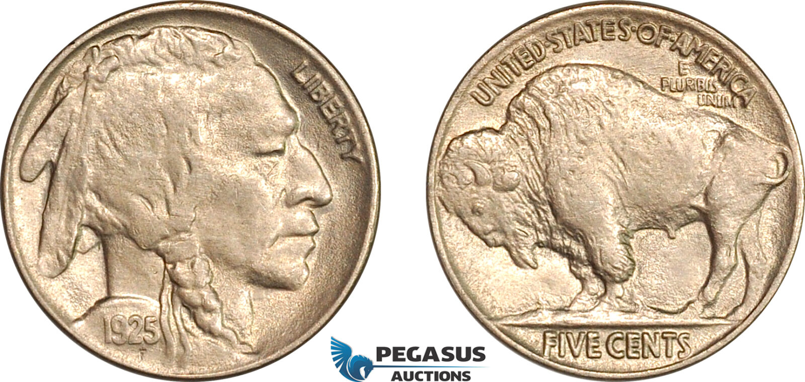 AL732, United States, Buffalo Nickel (5C) 1925, Philadelphia Mint, AU-UNC