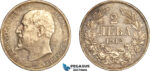 AL740, Bulgaria, Ferdinand I, 2 Leva 1912, Kremnitz Mint, Silver, Cleaned, XF-AU