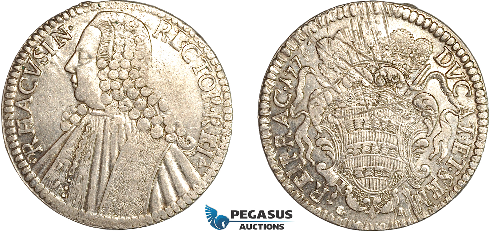 AL747, Croatia, Ragusa, Dubrovnik City, Taler 1771, Silver (28.5g) Cleaned, XF