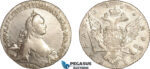 AL767, Russia, Catherine II, Rouble 1765 СПБ ЯI, St. Petersburg Mint, Silver (22.7g) Cleaned, XF-AU