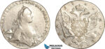 AL769, Russia, Catherine II, Rouble 1766 СПБ АШ, St. Petersburg Mint, Silver (23.5g) Minor scratch, Cleaned, XF-AU