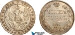 AL774, Russia, Nicholas I, Rouble 1841 СПБ НГ, St. Petersburg Mint, Silver, Lightly cleaned, XF