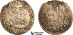 AL790, Transylvania, Gabriel Bathory, 3 Groschen 1608, Silver (1.57g) Flan flaw, XF