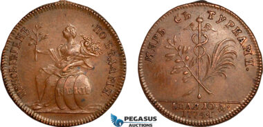AL793, Russia, Catherine II, Bronze Medal 1774 Peace between Russia and Turkey, Diakov 165.6, XF-AU, Rare!