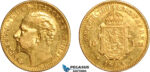 AL796, Bulgaria, Ferdinand I, 10 Leva 1894 KB, Kremnitz Mint, Gold, XF