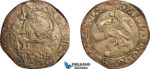 AL798, Italy, Corregio, Camillo D'Austria, Tallero da 70 Soldi (Imitation of a Dutch Leeuwendaalder), 1576 ( Struck between 1597-1605) Silver, (28.36g), Dav-8268, Old cabinet toning, Extremely Rare type and condition, AU-UNC