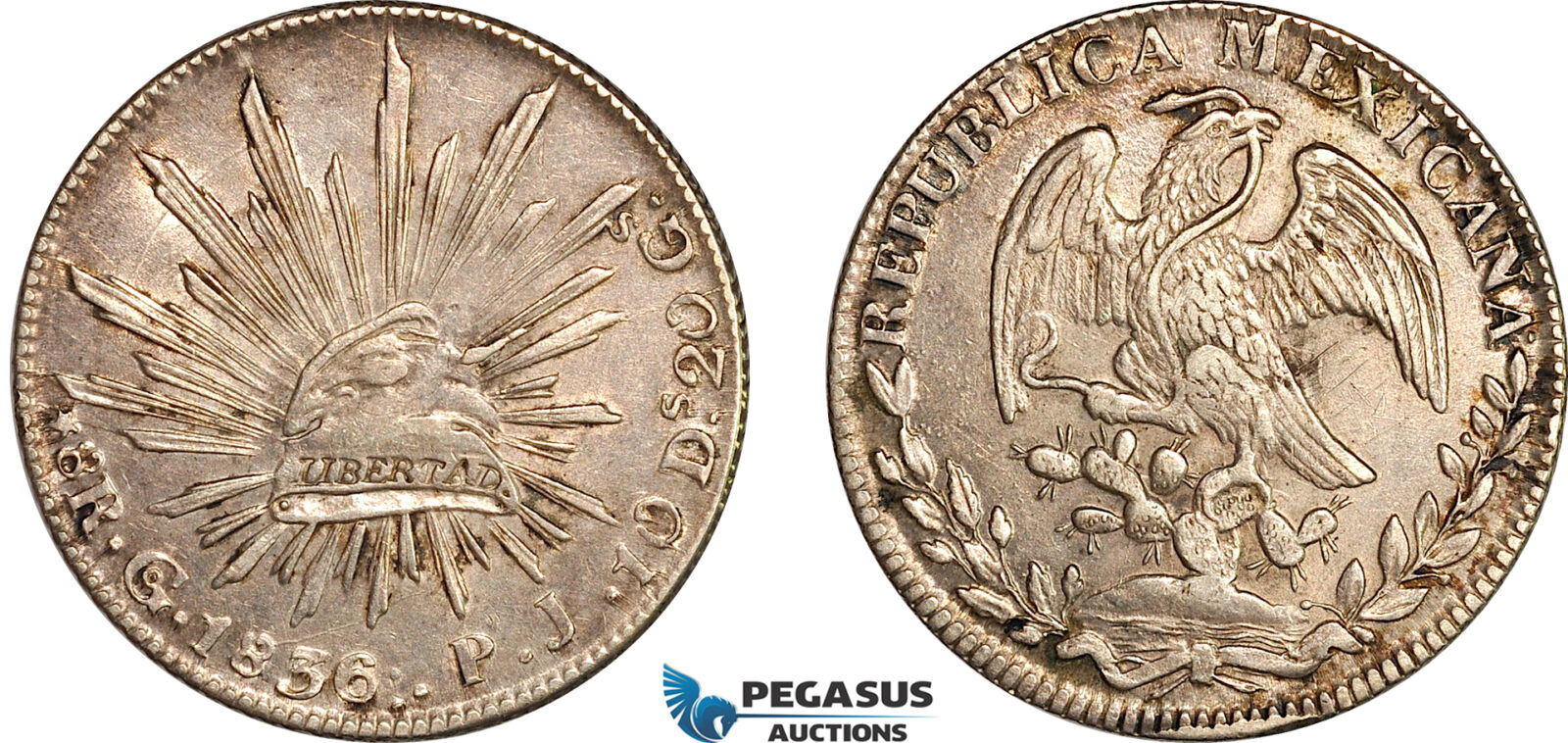 AL805, Mexico, 8 Reales 1892 Go PJ, Guanajuato Mint, Silver, Graffiti, Toned, AU