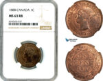 AL816, Canada, Victoria, 1 Cent 1888, London Mint, NGC MS63RB