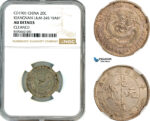 AL822, China, Kiangnan, 20 Cents 1901 “HAH” L&M-245, Silver, NGC AU Details